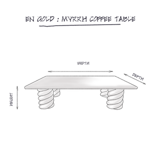 Myrrh Coffee Table dimensions
