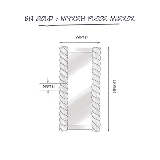 Myrrh Floor Mirror dimensions