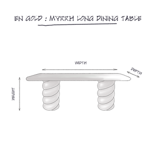 Myrrh Dining Table dimensions