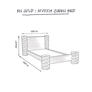 Myrrh Bed Frame, Queen dimensions
