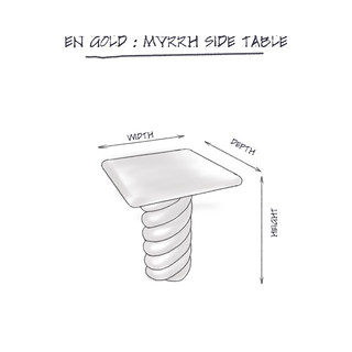 Myrrh Side Table dimensions