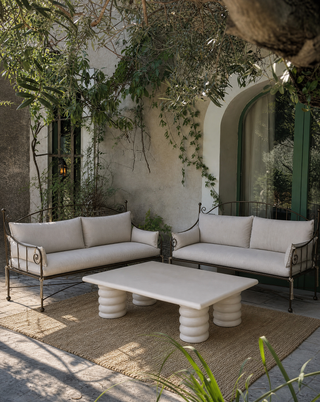 Myrrh Outdoor Coffee Table in concrete, detail