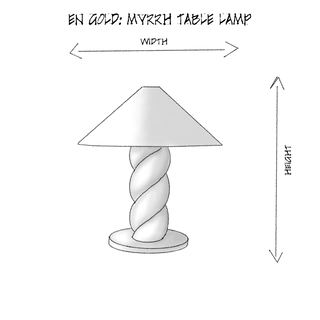 Myrrh Table Lamp dimensions