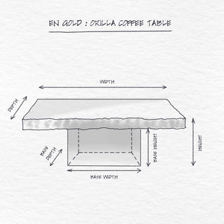 Orilla Coffee Table dimensions