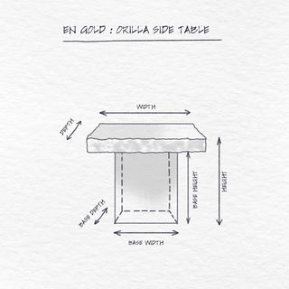 Orilla Side Table dimensions