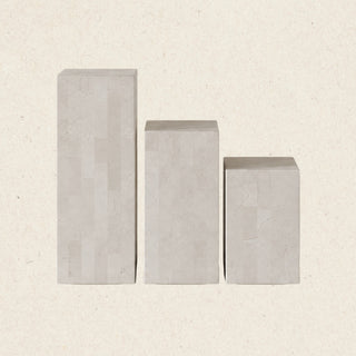 Spanish Beige Marble Plinth | Medium
