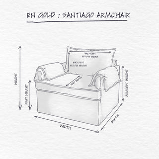 Santiago Armchair dimensions