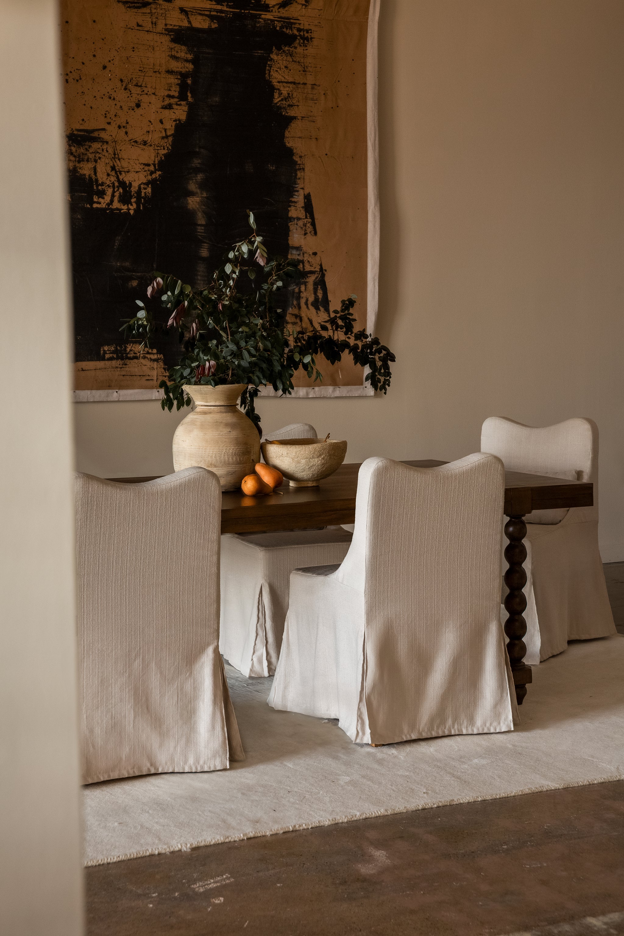 Sable Dining Chair, Woven Ivory