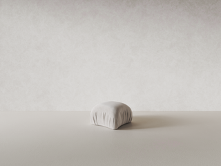Sable Ottoman, Woven Ivory