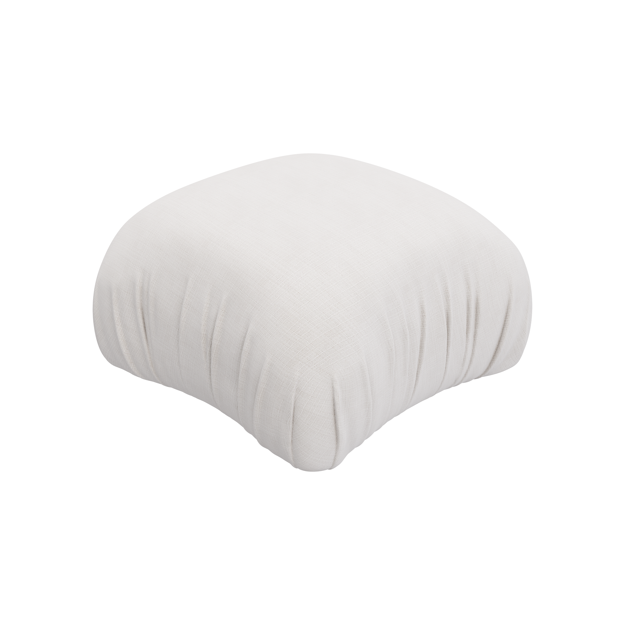 Sable Ottoman, Woven Ivory