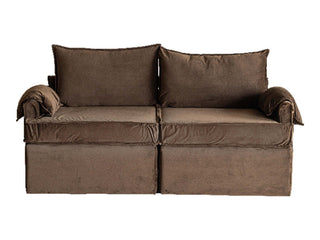 Santiago Modular Sofa, Chocolate Velvet, 2 Seater