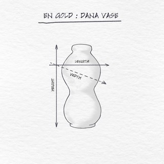 Dana Vase, Natural White dimensions