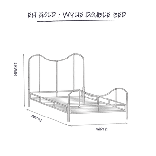Wylie Bed Frame, Double dimensions