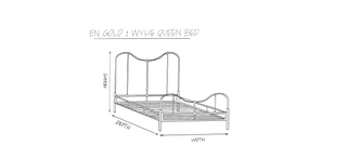 Wylie Bed Frame, Queen dimensions