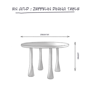 Zeppelin Dining Table dimensions