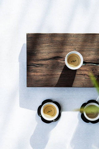 Japanese-style Wabi-Sabi Black Walnut Serving Tray