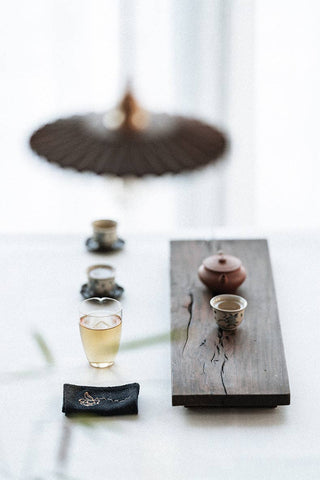 Japanese-style Wabi-Sabi Black Walnut Serving Tray