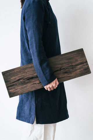 Japanese-style Wabi-Sabi Black Walnut Serving Tray
