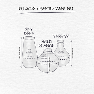 Pastel Vase Set dimensions