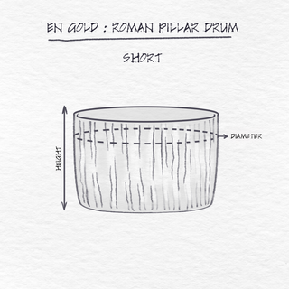 Roman Pillar Drum Short dimensions