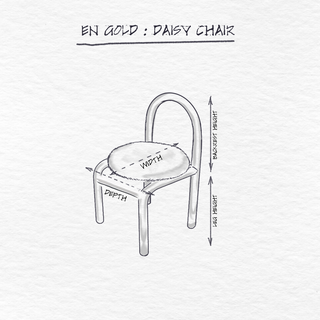 Daisy Chair, Ecru dimensions