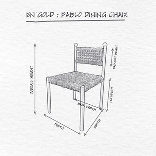 Pablo Chair, Natural dimensions