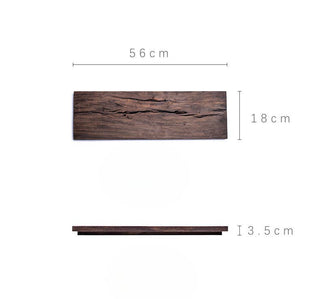 Japanese-style Wabi-Sabi Black Walnut Serving Tray