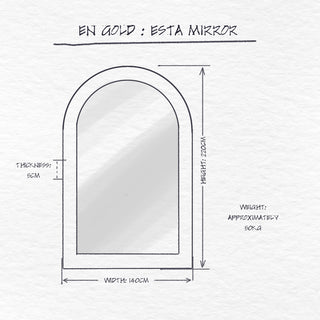 Esta Mirror dimensions