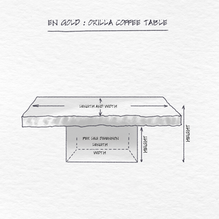 Orilla Coffee Table dimensions