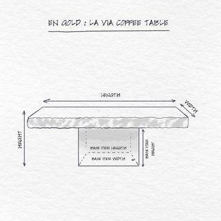 La Via Coffee Table dimensions