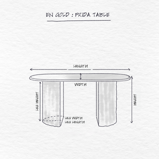 Frida Table dimensions