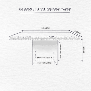 La Via Console Table dimensions