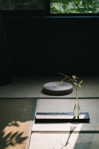 Japanese-style Wabi-Sabi Black Walnut Serving Tray
