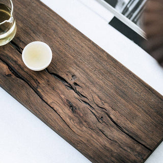 Japanese-style Wabi-Sabi Black Walnut Serving Tray