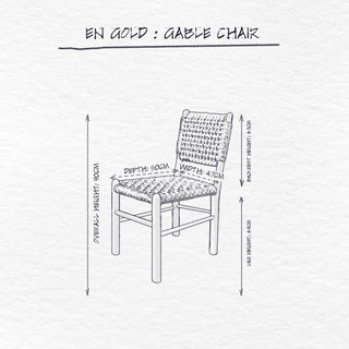 Gable Chair, Espresso dimensions