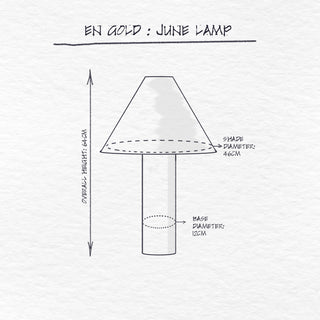 June Lamp dimensions