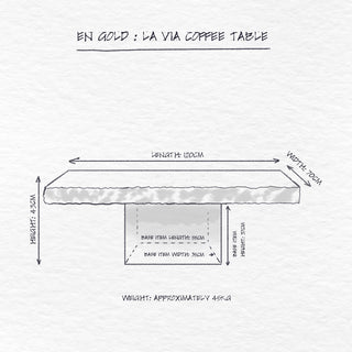 La Via Coffee Table dimensions