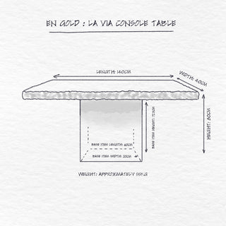 La Via Console Table dimensions