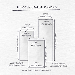 Fossil Stone Plinths dimensions