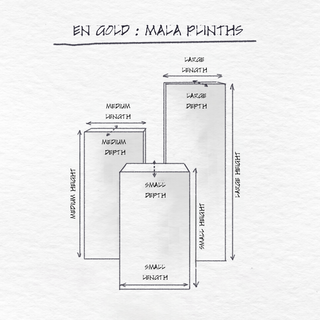 Fossil Stone Plinths dimensions