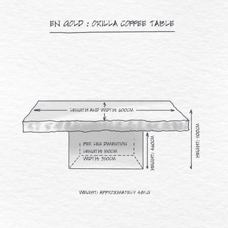 Orilla Coffee Table dimensions