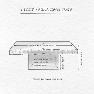 Orilla Coffee Table dimensions