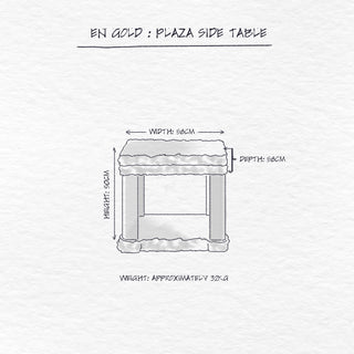 Plaza Side Table dimensions