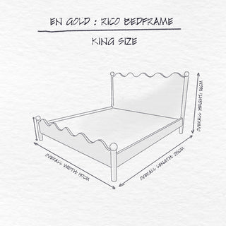 Rico Bed Frame, King dimensions