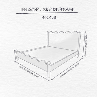 Rico Bed Frame, Single dimensions