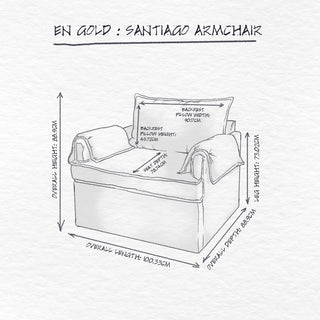 Santiago Armchair dimensions