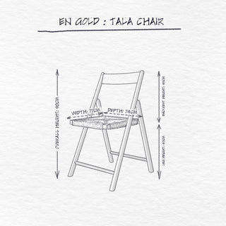 Tala Chair, Espresso dimensions