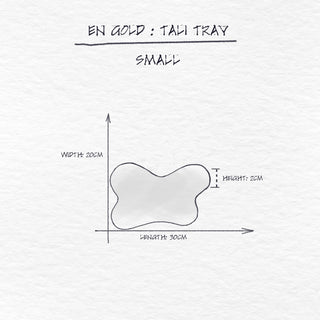 Tali Tray, Caramel Stone Small dimensions