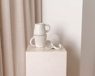 Barnacle Mug, White by Mia Casal Ceramics
