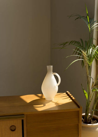 Glass Pitcher, Ecru